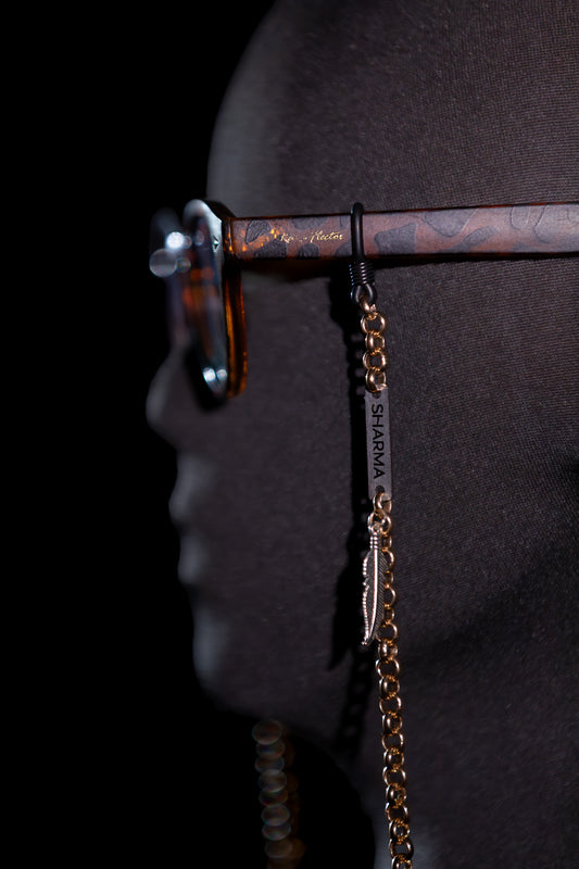 SHARMA Anita eyeglass chain — gold, product view alt