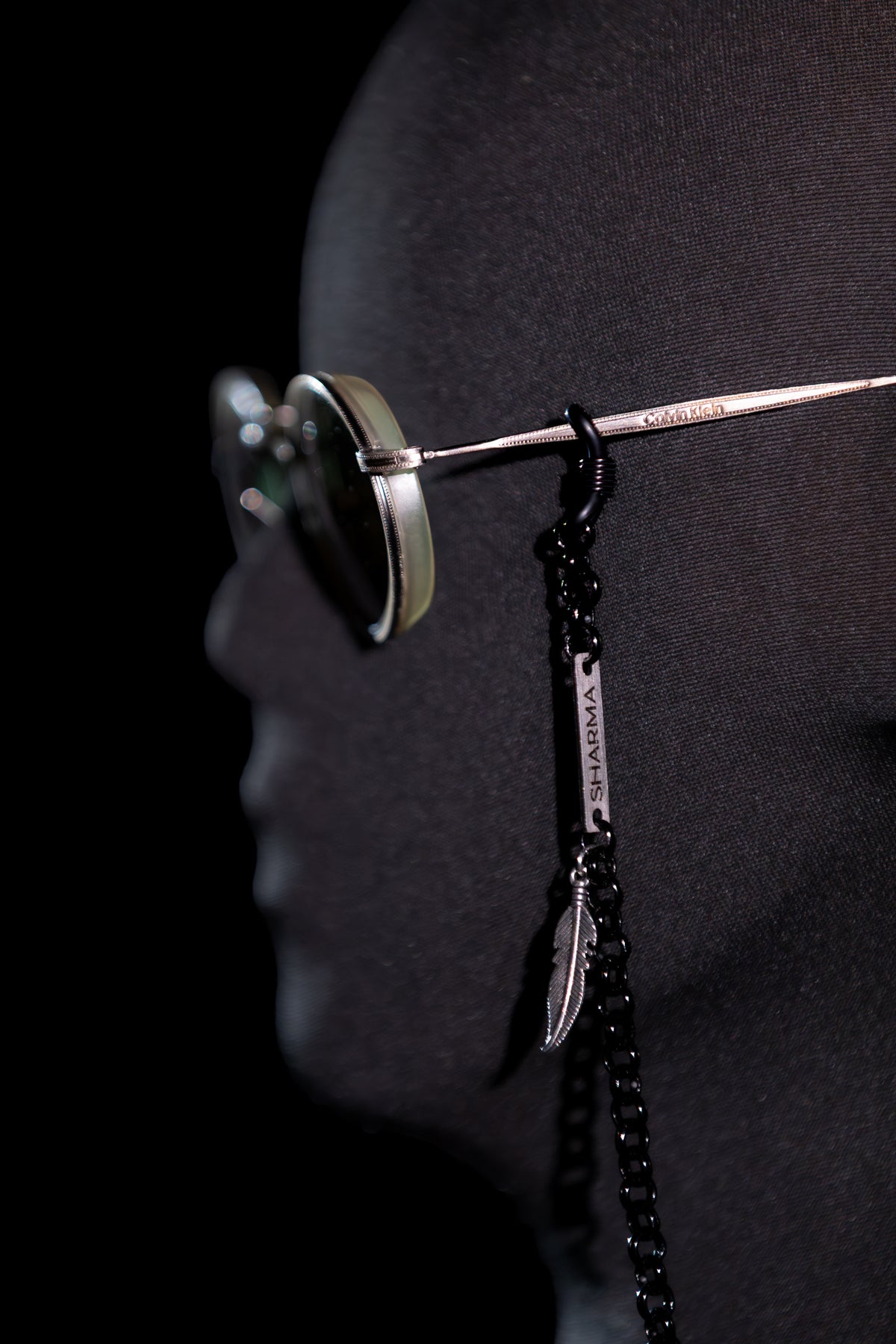 SHARMA Anita eyeglass chain — black, product view