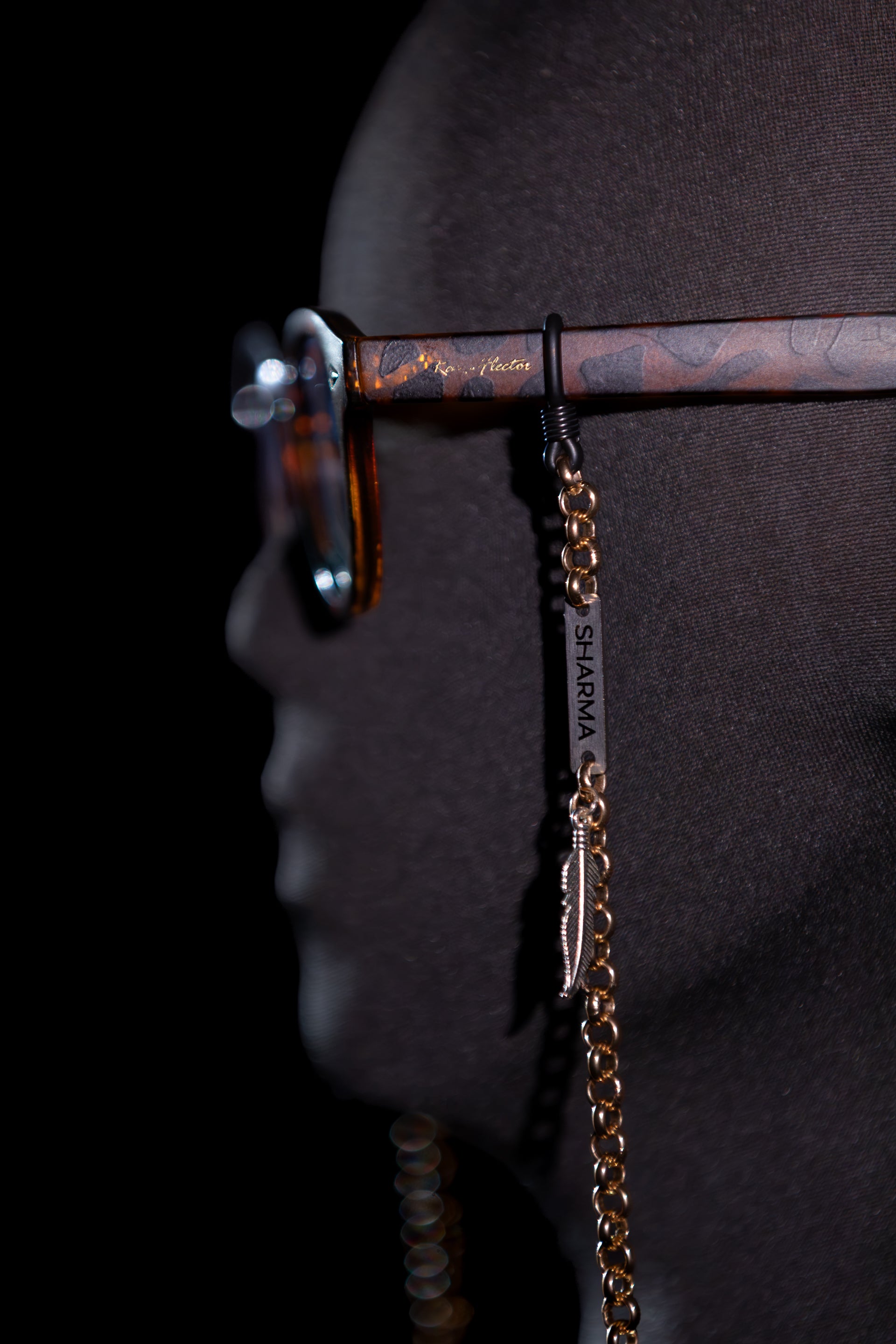 SHARMA Anita eyeglass chain — gold, product view alt