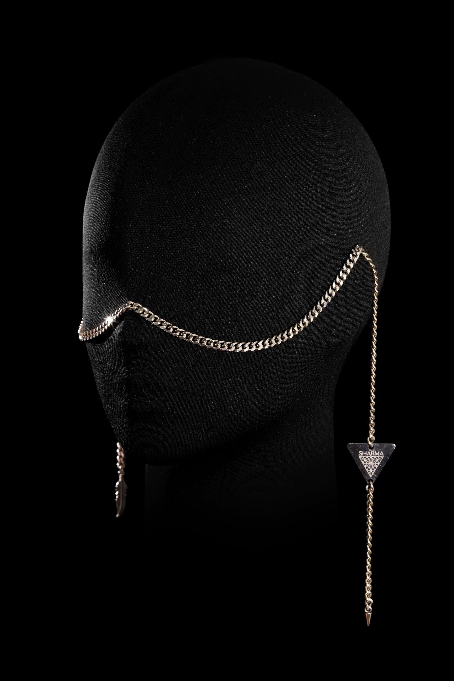 SHARMA Anna face chain — silver, product view