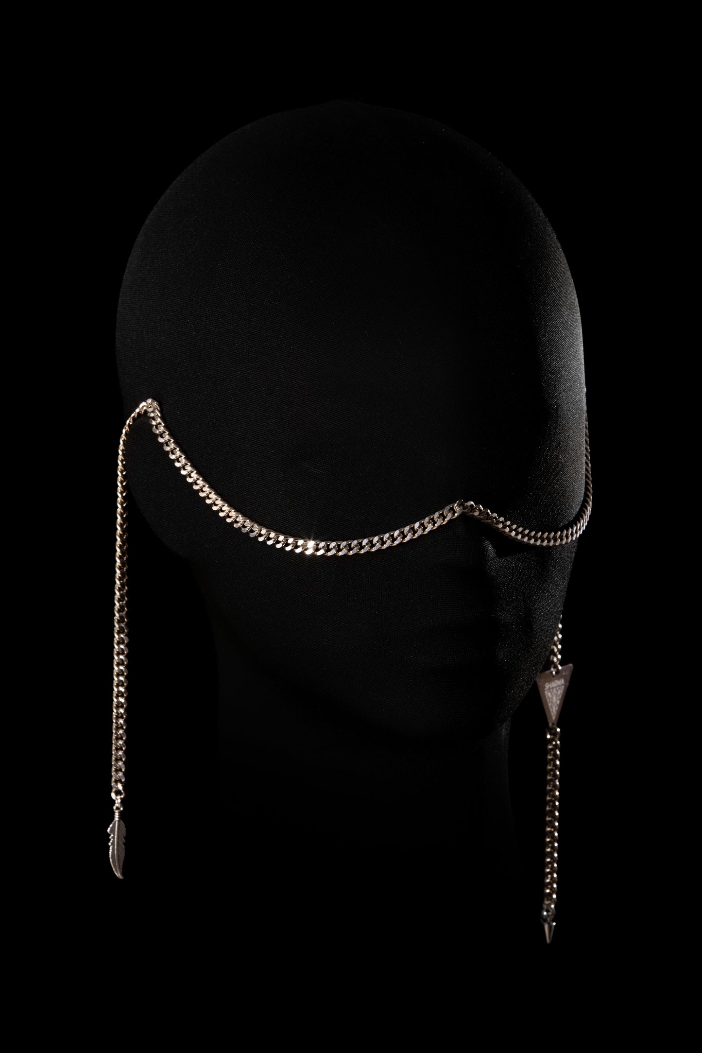 SHARMA Anna face chain — silver, product view