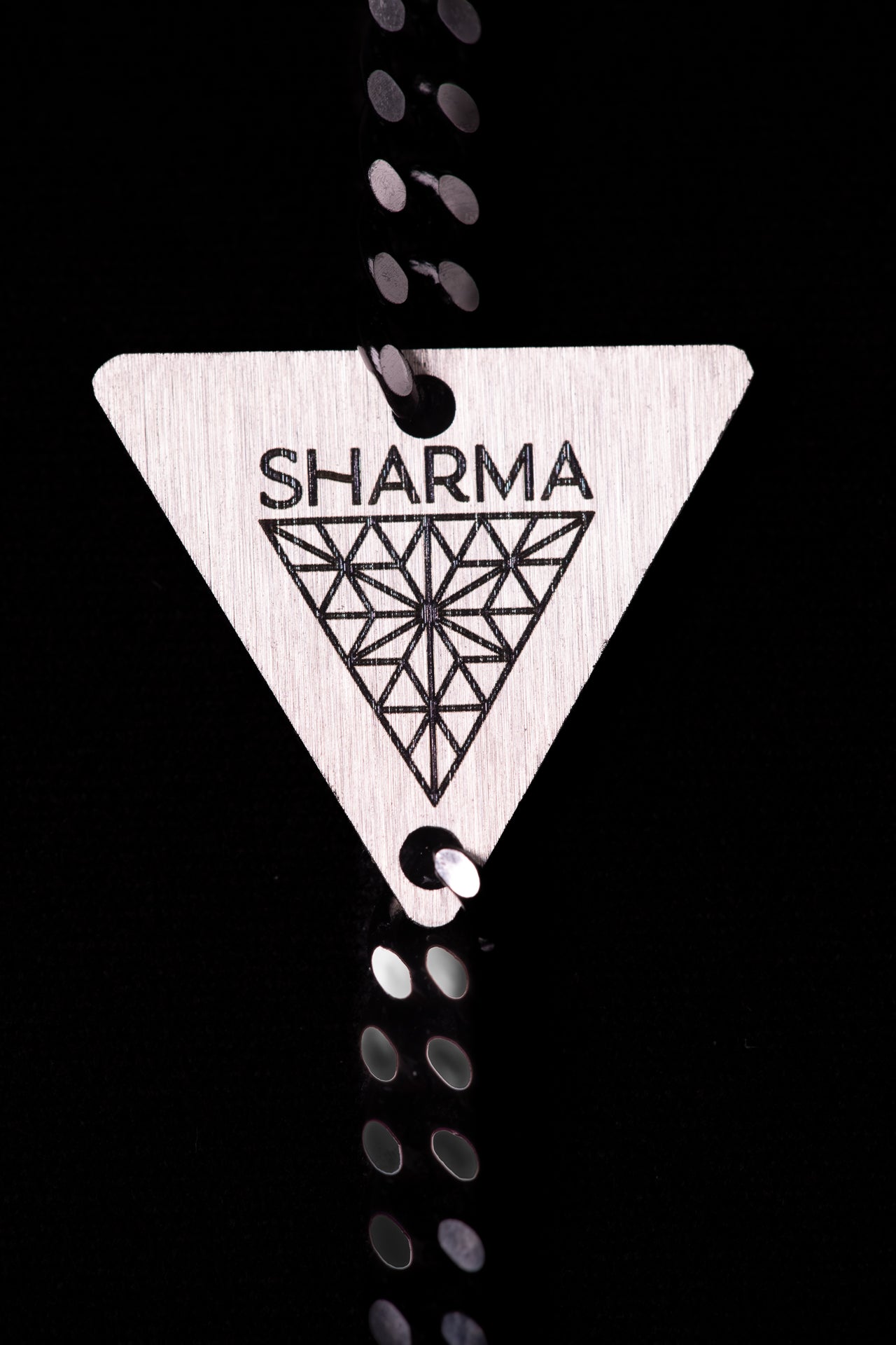 SHARMA Anna face chain — black, macro detail