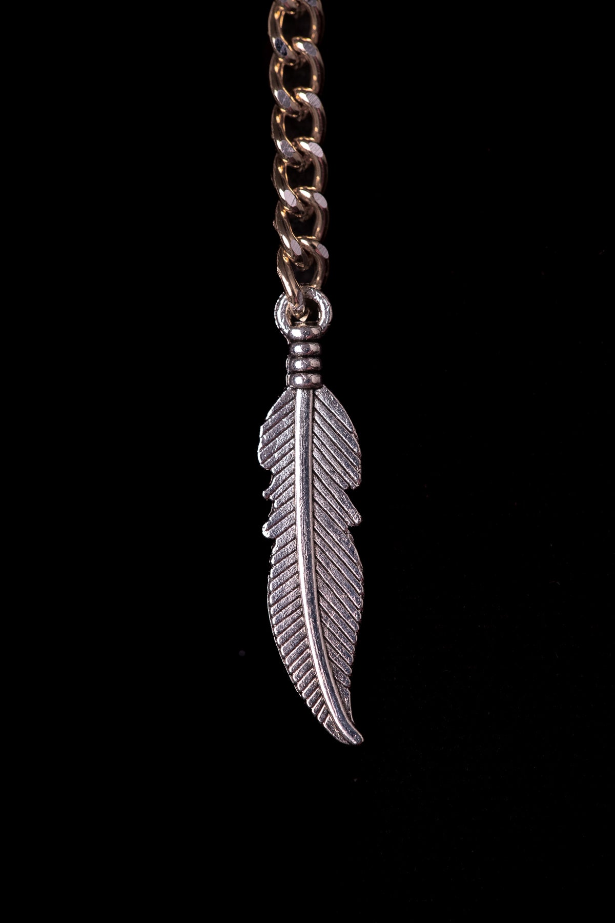 SHARMA Gaia face chain — gold, macro detail