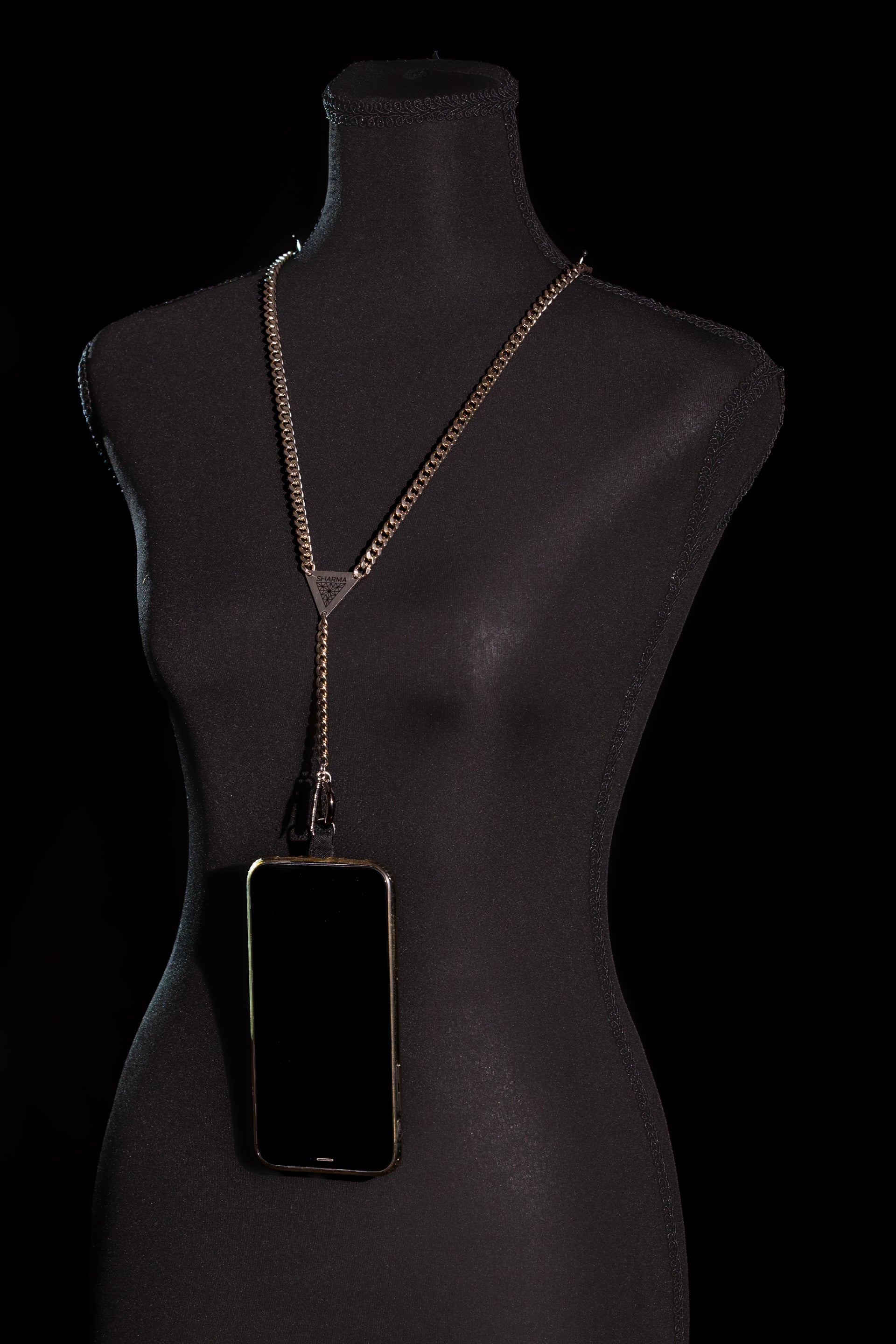 SHARMA Penelope phone chain — silver, product view