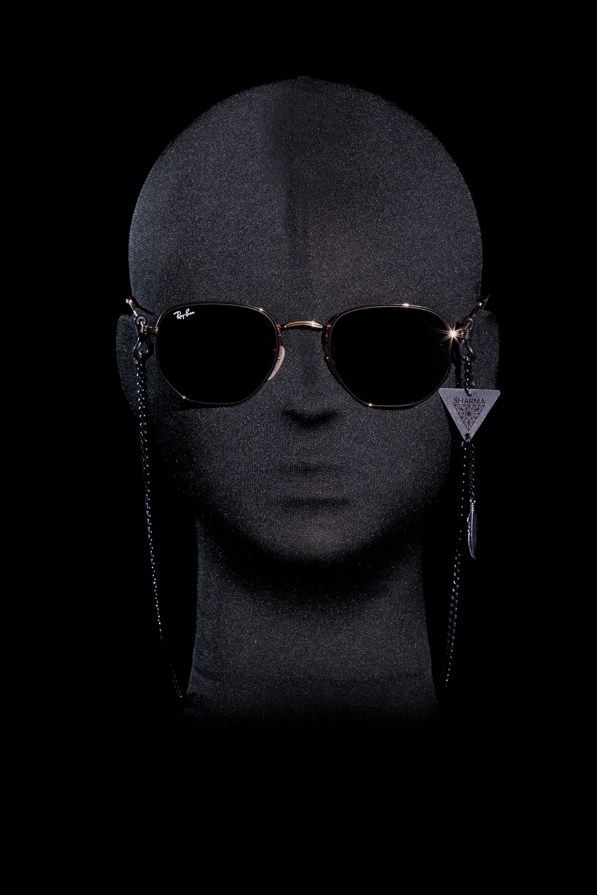 SHARMA Priscilla eyeglass chain — black, product view