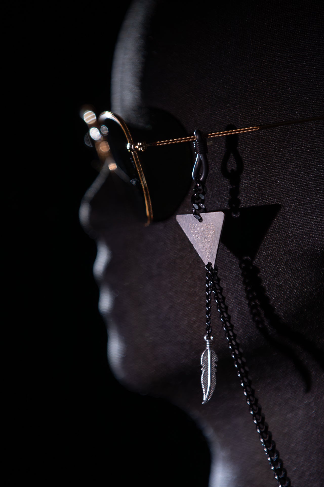 SHARMA Priscilla eyeglass chain — black, product view