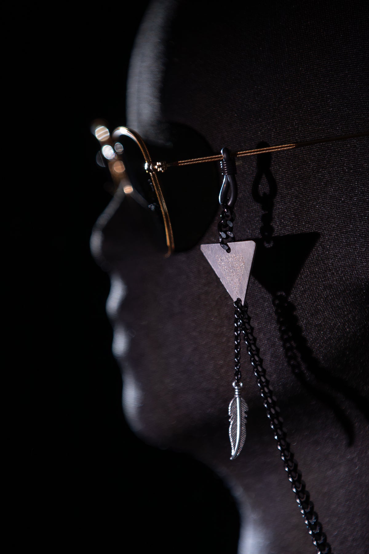 SHARMA Priscilla eyeglass chain — black, product view